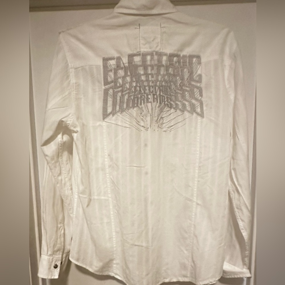 Calvin Klein Jeans “Electric Dreams” Snap front mens Shirt with Pockets